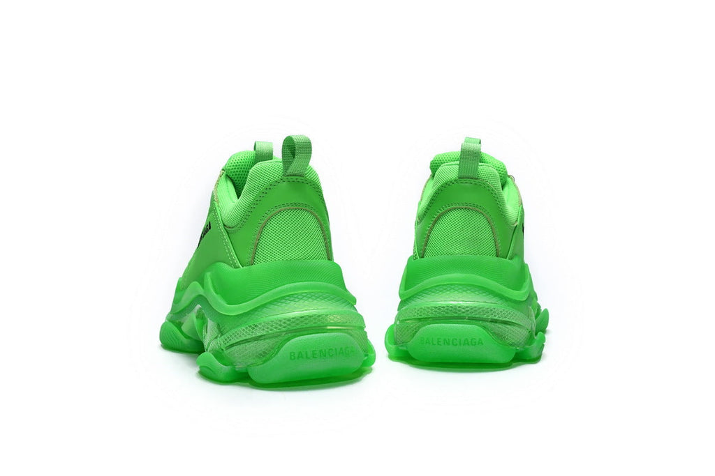 Balenciaga men's shoes Track  Triple S Clear Sole Sneakers green