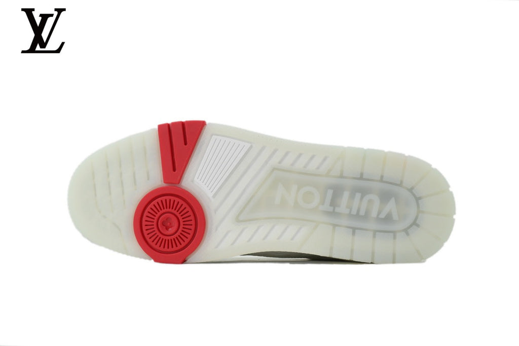 Louis Vuitton Trainer  shoes for man  women Sneaker – White Multicolor Accent