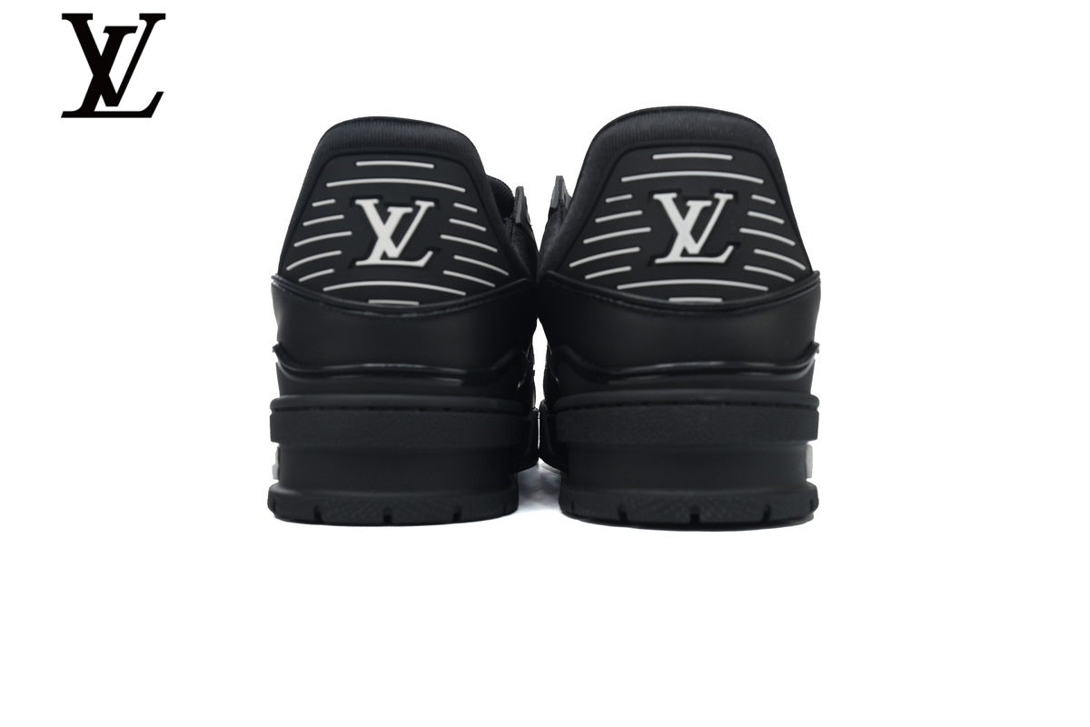 Louis Vuitton Trainer Sneakers – Black Monogram Leather