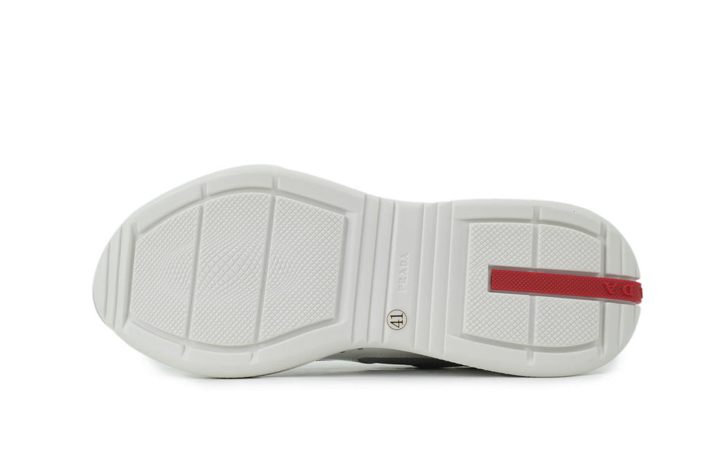 Prada America's Cup Sneakers slip ons womens  prada designer mens shoes Off-white / Whitish-gray