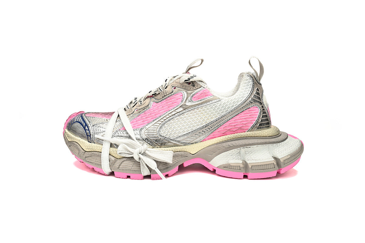 Balenciaga 3XL men's shoes Track Sneaker – Low-Top Chunky Sole balenciaga runners  Off-white pink