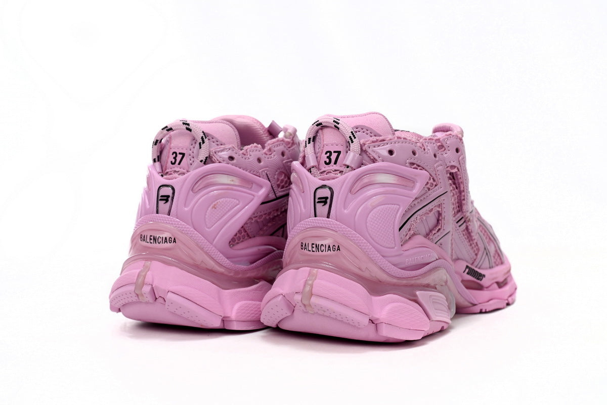 Balenciaga  men's shoes Track  Runner Sneaker – Distressed Low-Top balenciaga runners pink