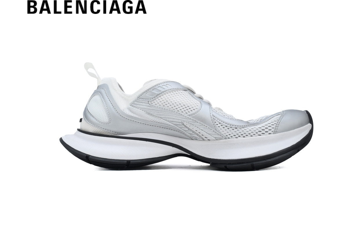 Balenciaga Circuit men's shoes  women sneakers Silver & White