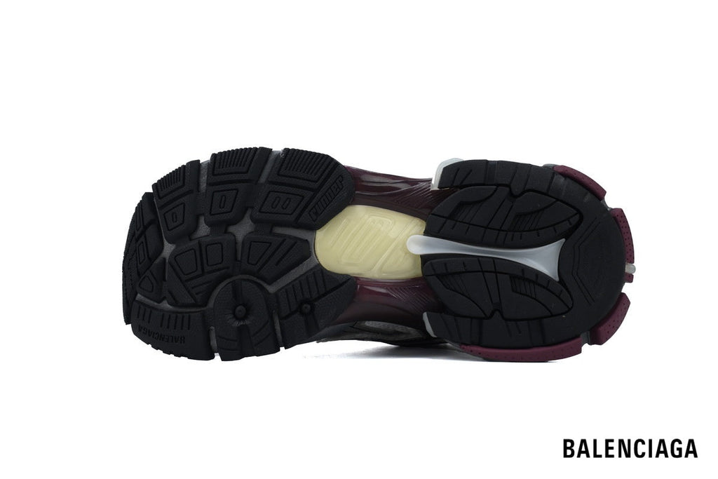 Balenciaga Runner men's shoes  women sneakers– White & Burgundy