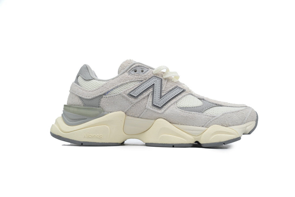 New Balance 9060 Women's & Men's Light Grey Cream Chunky Retro Sneakers