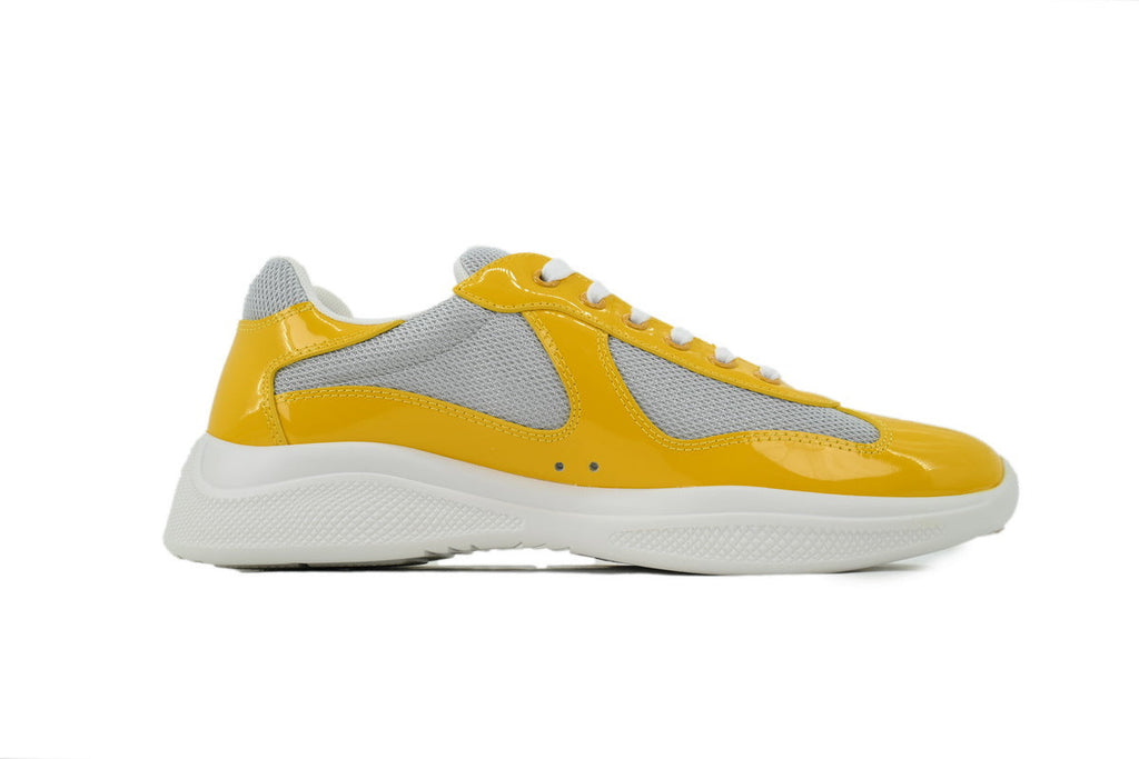 Prada America's Cup Sneakers slip ons womens  prada designer mens shoes Yellow gray