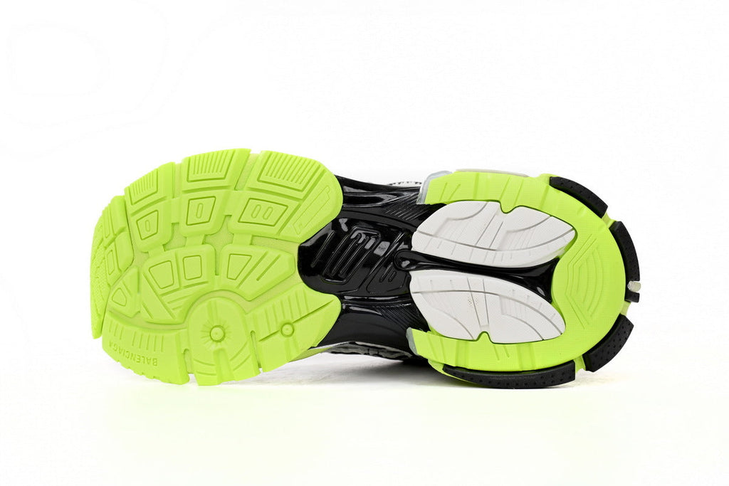 Balenciaga men's shoes Track Runner Sneaker – Distressed Low-Top White and Green