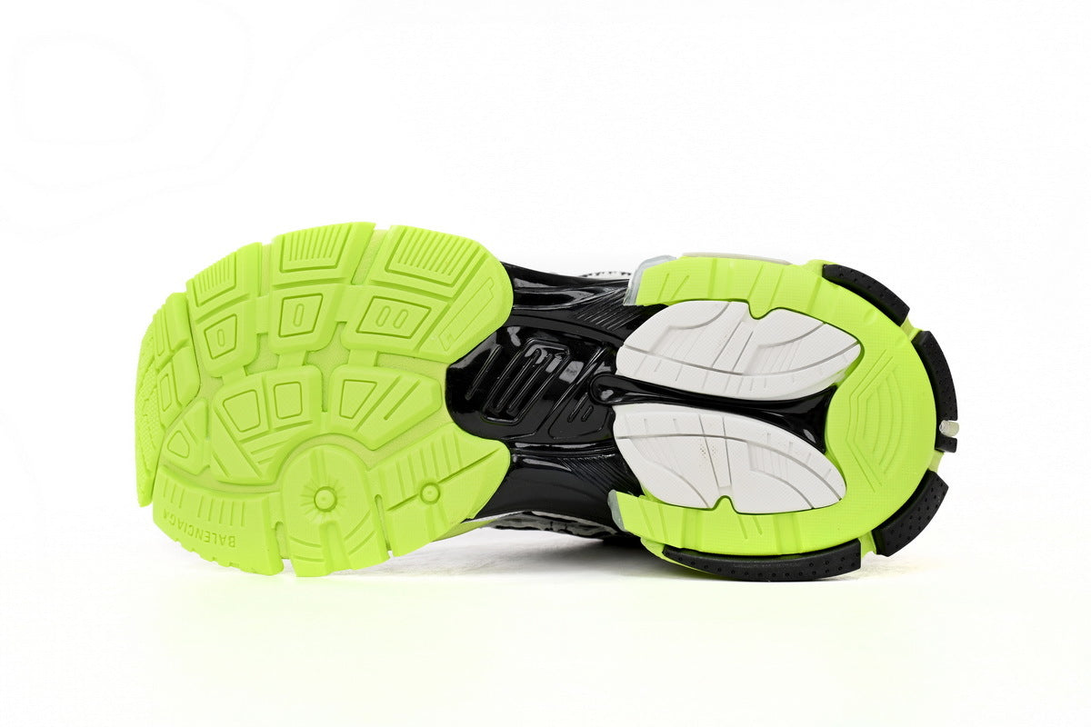 Balenciaga men's shoes Track Runner Sneaker – Distressed Low-Top White and Green