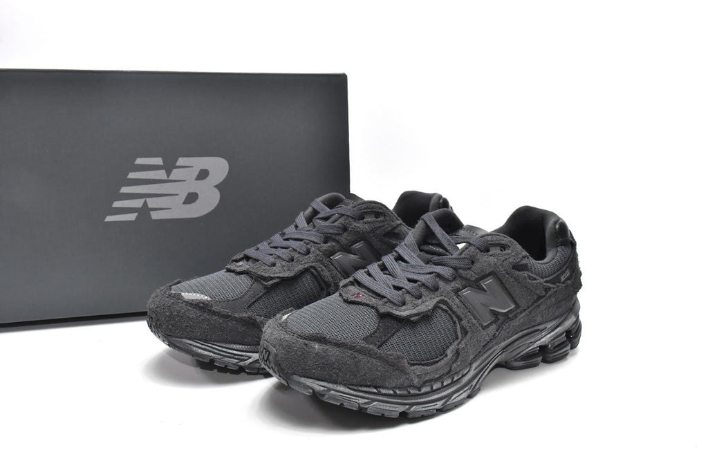 New Balance 2002R Women's & Men's Charcoal Black Distressed Retro Sneakers