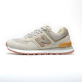 New Balance 574 Women's & Men's Cream Beige & Gold Retro Sneakers