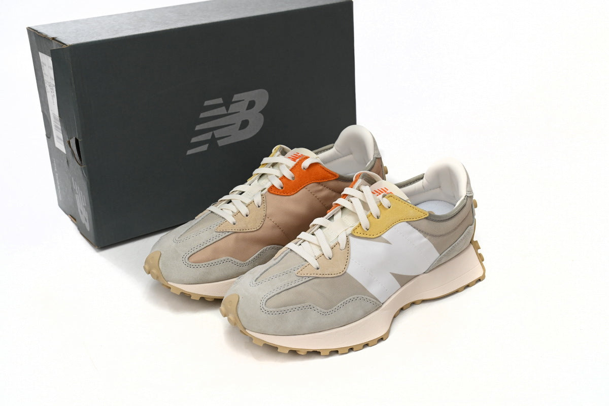 New Balance 327 Women's & Men's Retro Sneakers - Beige & Grey Colorblock