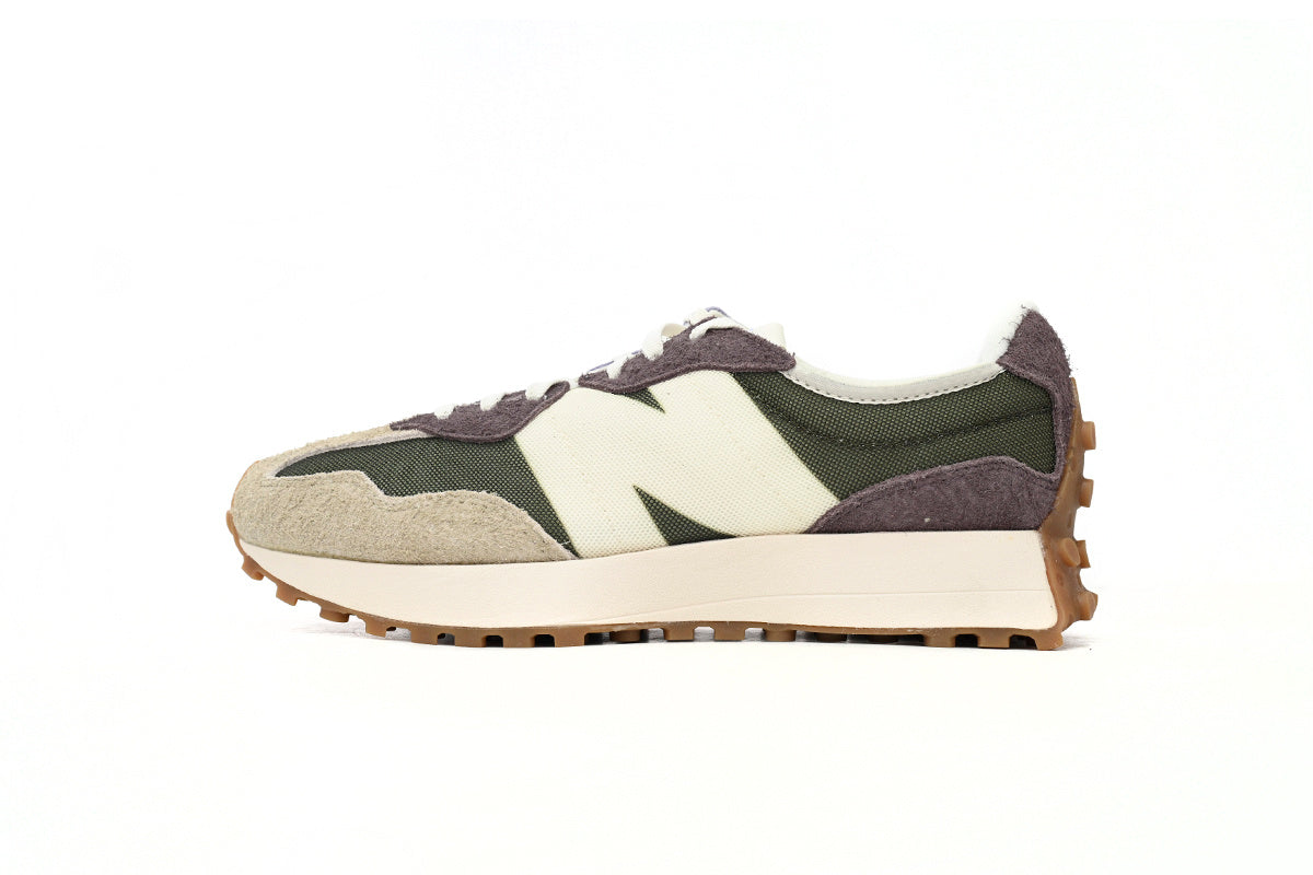 New Balance 327 Olive Beige Purple Women's & Men's Retro Lifestyle Sneakers