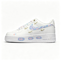Nike Air Force 1 '07 Low Custom — Multi Mini Gold Swoosh | Pastel Camo mens low top shoes