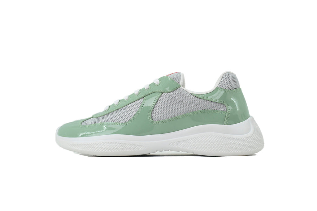 Prada America's Cup Sneakers  slip ons womens  prada designer mens shoes Light grey-green