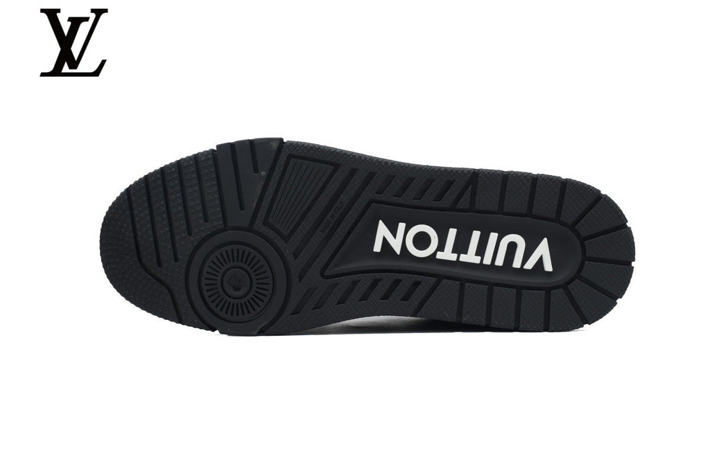 Louis Vuitton Trainer Sneakers – Black Monogram Leather