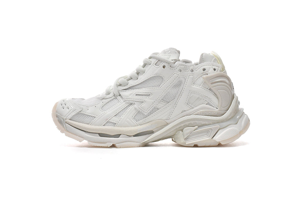Balenciaga men's shoes Track Runner Sneaker – Distressed Low-Top balenciaga runners  White