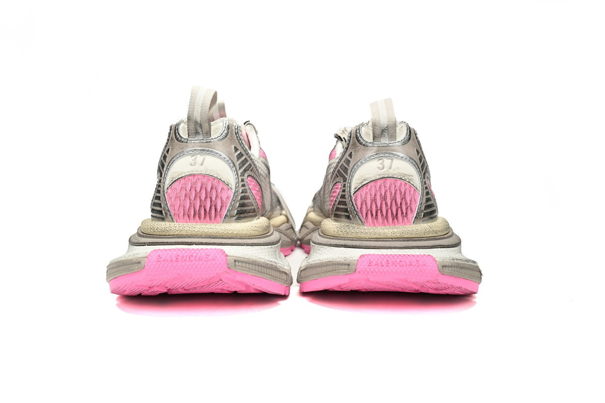 Balenciaga 3XL men's shoes Track Sneaker – Low-Top Chunky Sole balenciaga runners  Off-white pink