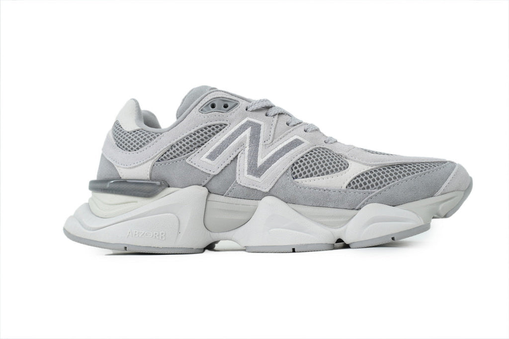 New Balance 9060 Women's & Men's Light Grey & White Chunky Retro Sneakers