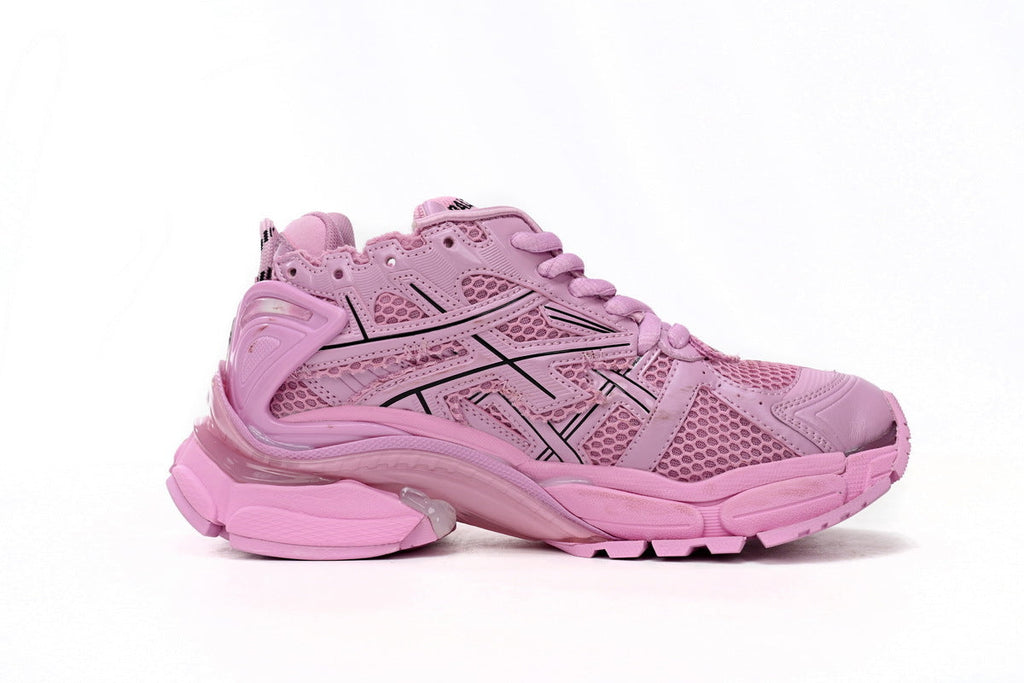 Balenciaga  men's shoes Track  Runner Sneaker – Distressed Low-Top balenciaga runners pink