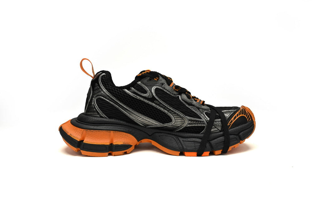 Balenciaga 3XL  men's shoes Track Sneaker – Low-Top Chunky Sole  balenciaga runners Black Orange