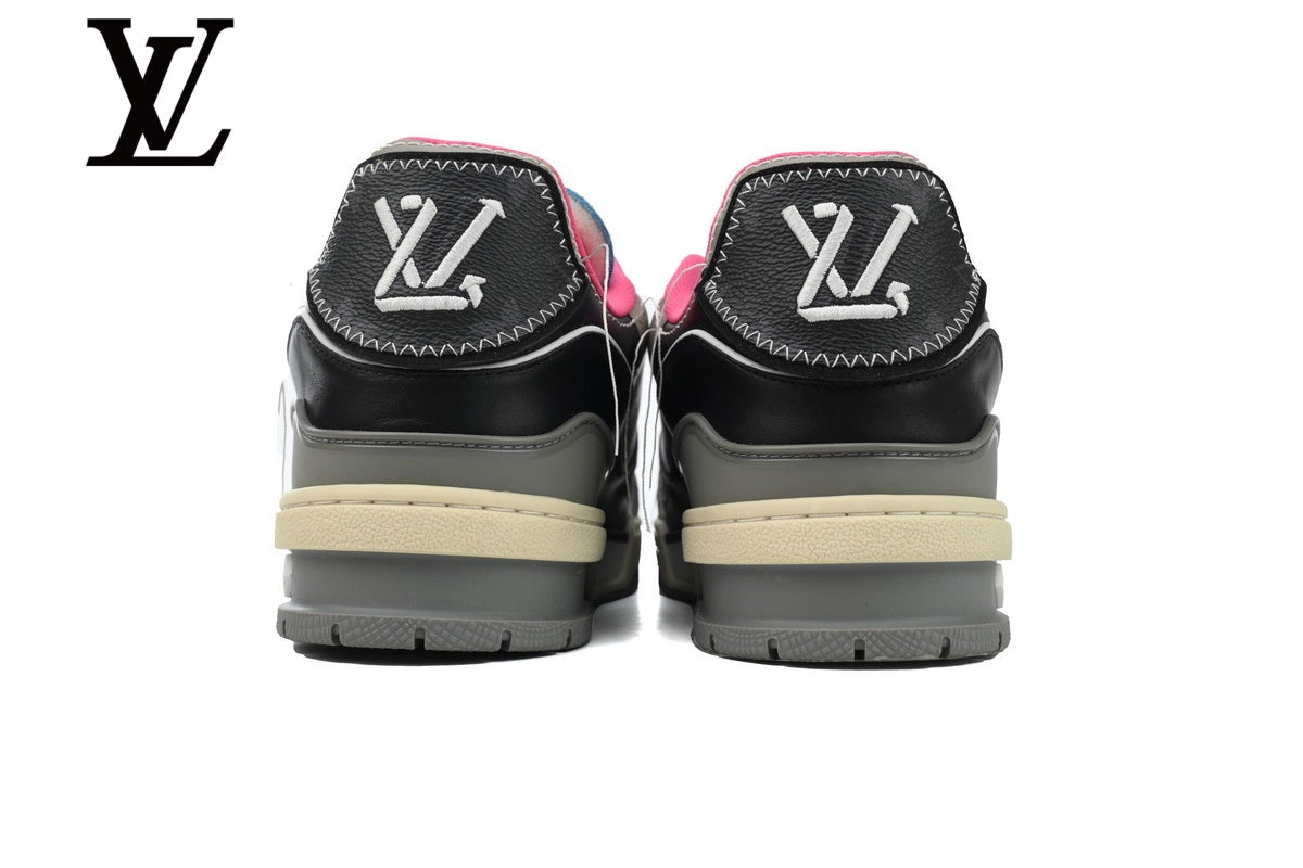 Louis Vuitton Trainer shoes for man  women Sneakers - Black Multicolor