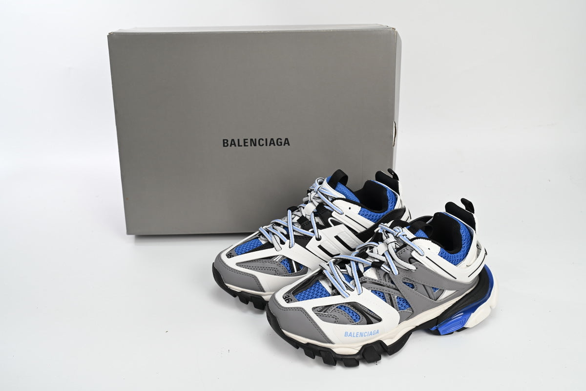 Balenciaga men's shoes Track Sneaker balenciaga runners White and blue
