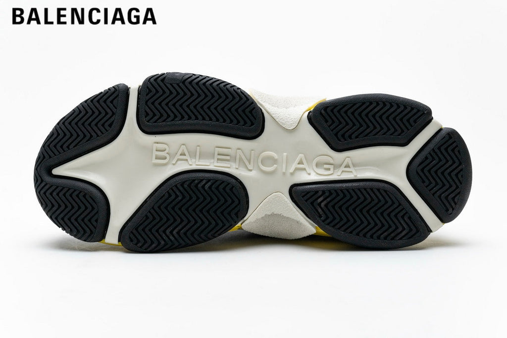 Balenciaga Triple S men's shoes  women sneakers— Black / Yellow