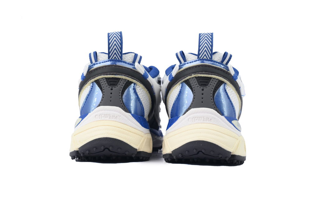 Off-White Be Right Back Women's Men's Shoes | White & Blue Cream Sole Mesh Retro Sneakers