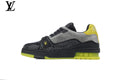 Louis Vuitton shoes for man  women LV Trainer Sneaker – Black & Yellow Rhinestone