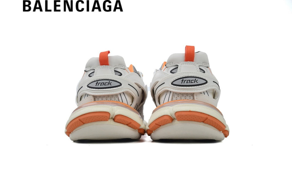 Balenciaga Track men's shoes  women sneakers in White and Orange