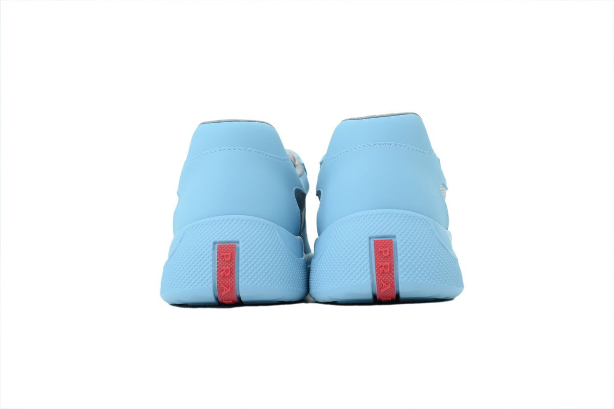 Prada America's Cup Sneakers slip ons womens  prada designer mens shoes Blue-gray