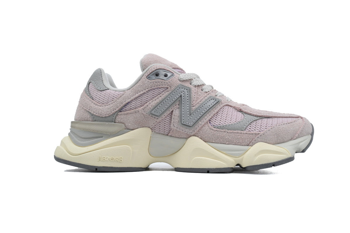 New Balance 9060 Women's & Men's Pink Grey Cream Chunky Retro Sneakers