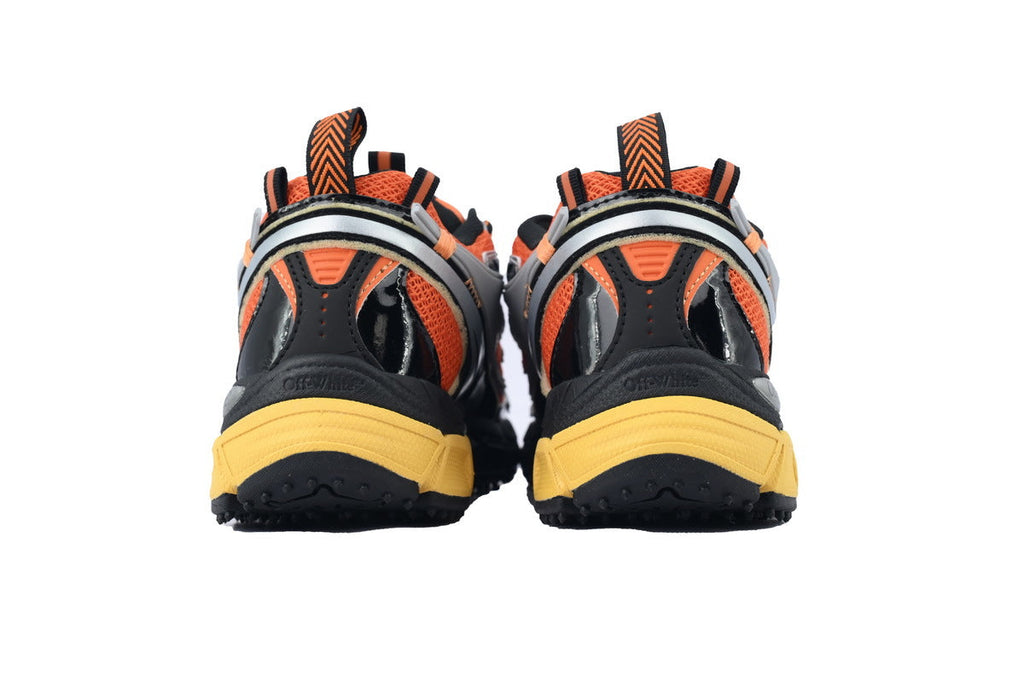 Off-White Be Right Back Women's Men's Shoes | Orange & Silver Mesh Retro Sneakers