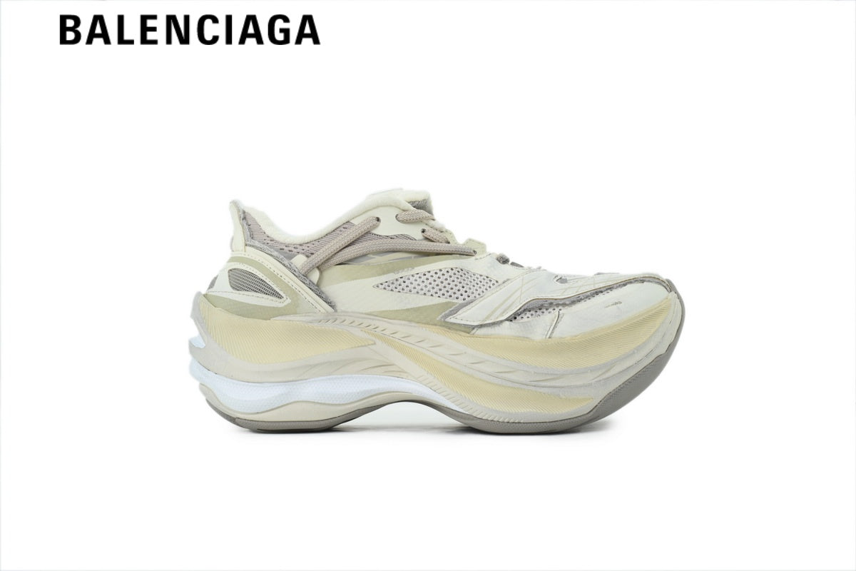 Balenciaga Circuit men's shoes  women sneakers Beige White