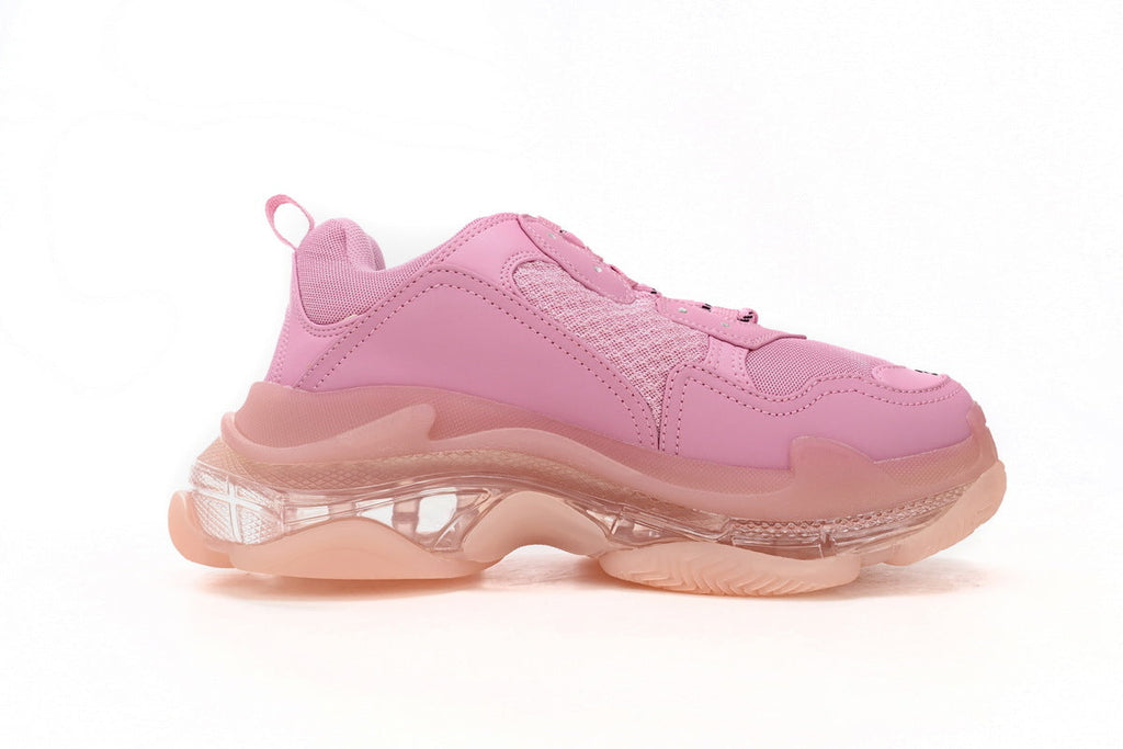 Balenciaga men's shoes Track Triple S Clear Sole Sneakers   balenciaga runners pink