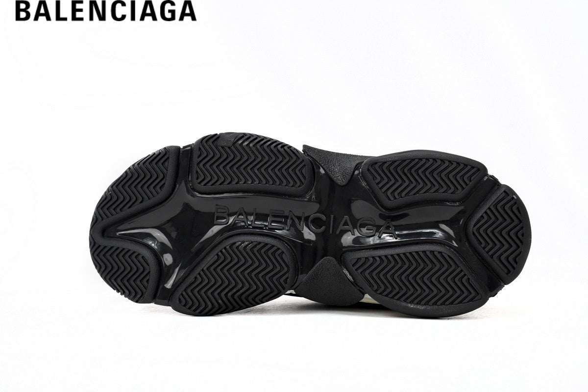 Balenciaga Triple S men's shoes  women sneakers - Black, White, Red & Green
