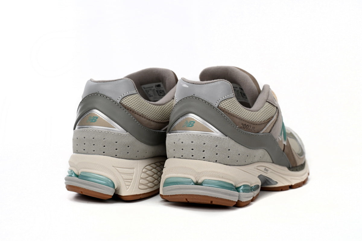 New Balance 2002R Women's & Men's Grey & Teal Retro Gum Sole Sneakers