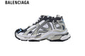 Balenciaga Runner Sneaker — White Mesh, Pink & Neon Yellow Gradient Overlays