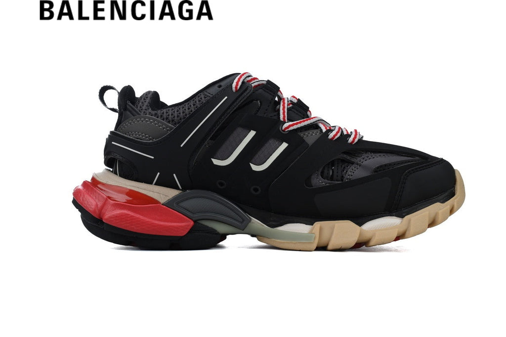 Balenciaga Track men's shoes  women sneakers in Black and Red