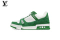 Louis Vuitton Trainer  shoes for man  women Sneaker – Green Monogram & White