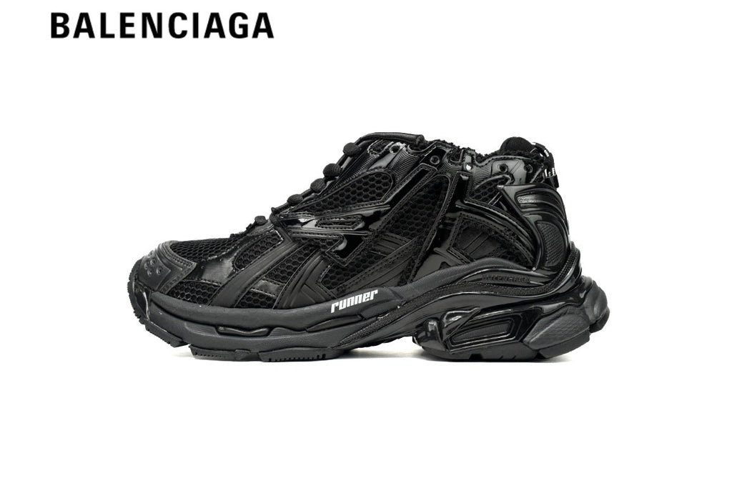 Balenciaga Runner men's shoes  women sneakers Black