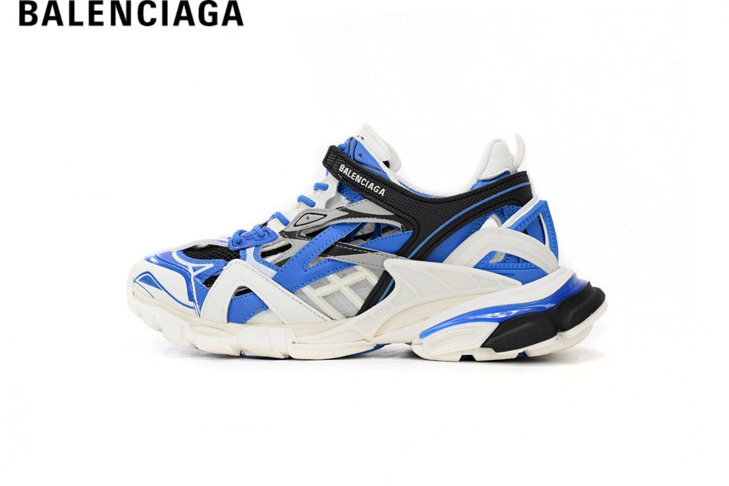 Balenciaga Track men's shoes  women sneakers - White & Blue