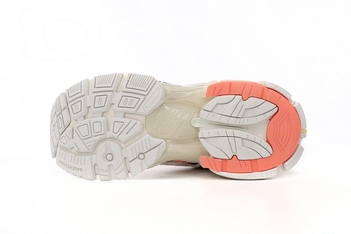 Balenciaga men's shoes Track Runner Sneaker – Distressed Low-Top balenciaga runners White-orange