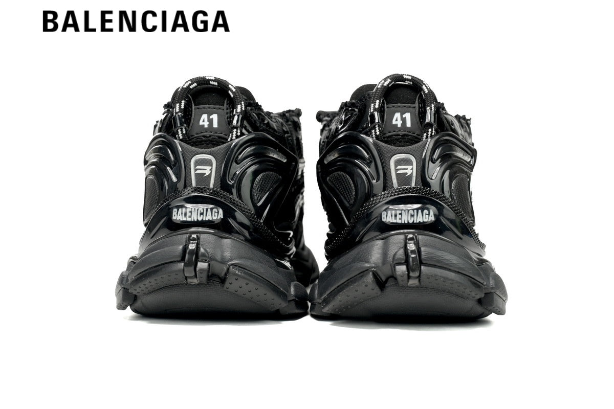 Balenciaga Runner men's shoes  women sneakers Black