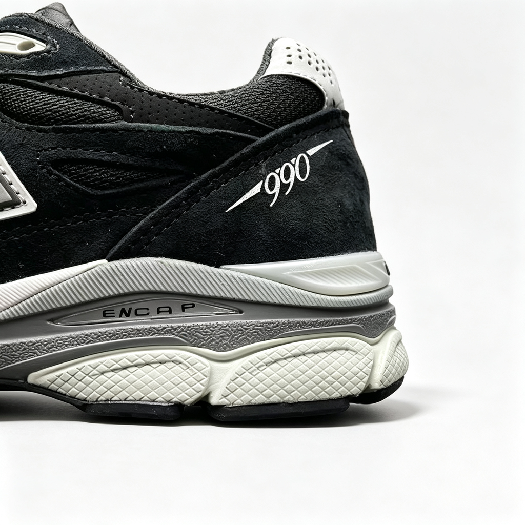 New Balance 990v3 Black White Made in USA Women's & Men's Retro Sneakers