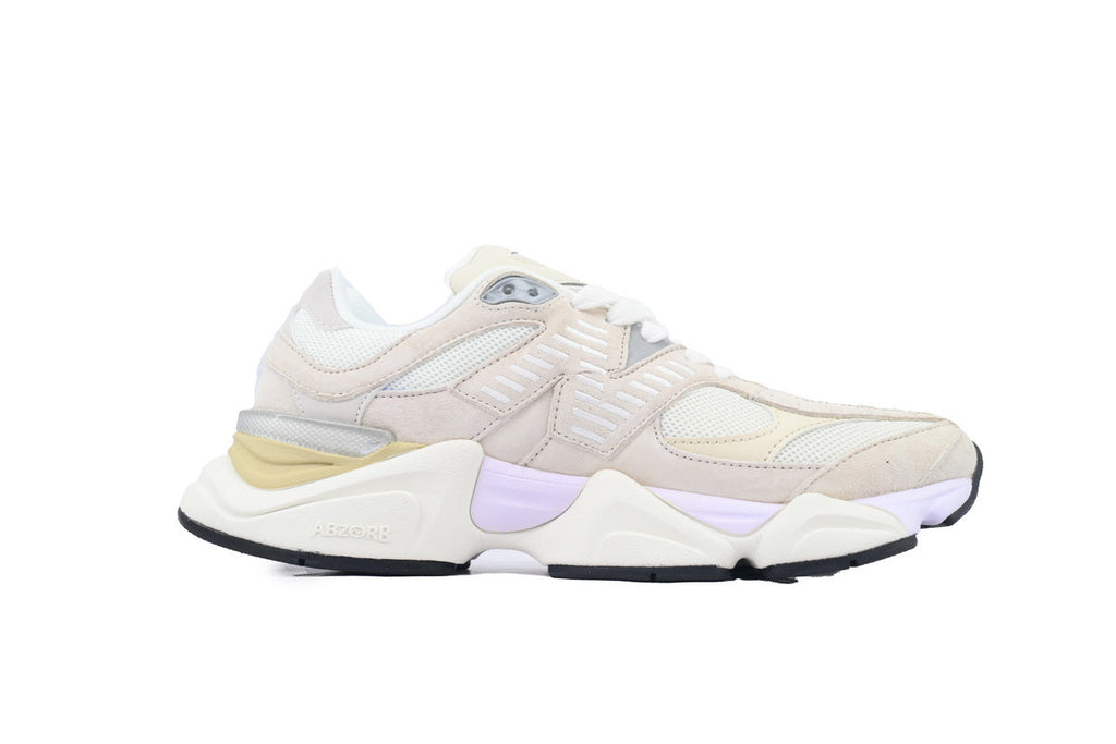 New Balance 9060 Women's & Men's Cream & Lilac Chunky Retro Sneakers
