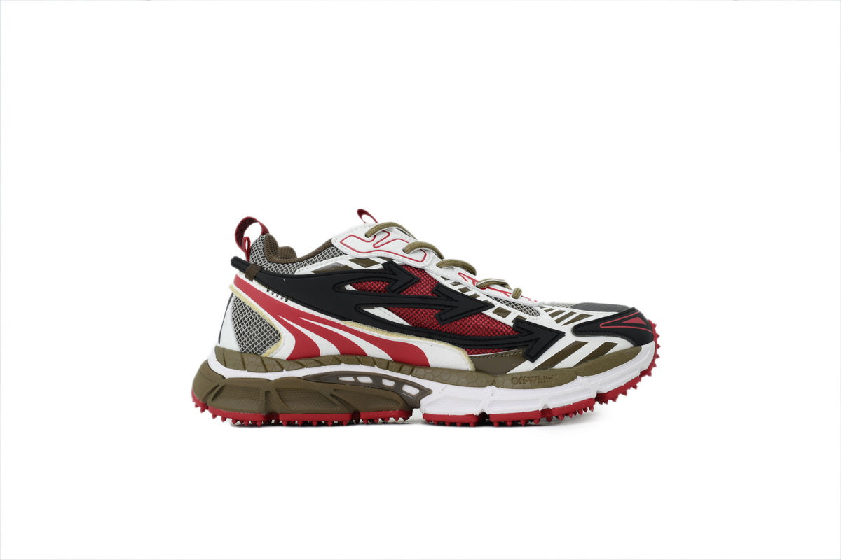Off-White Be Right Back Women's Men's Black, Red & Olive Chunky Sneakers
