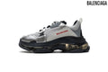 Balenciaga Triple S men's shoes  women sneakers – Silver & Grey
