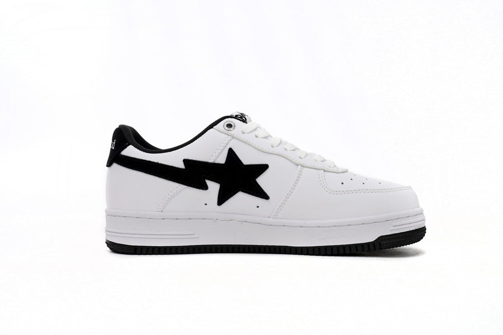 A BATHING APE BAPE STA White & Black Sneakers | Women's & Men's Skate-Inspired Shoes
