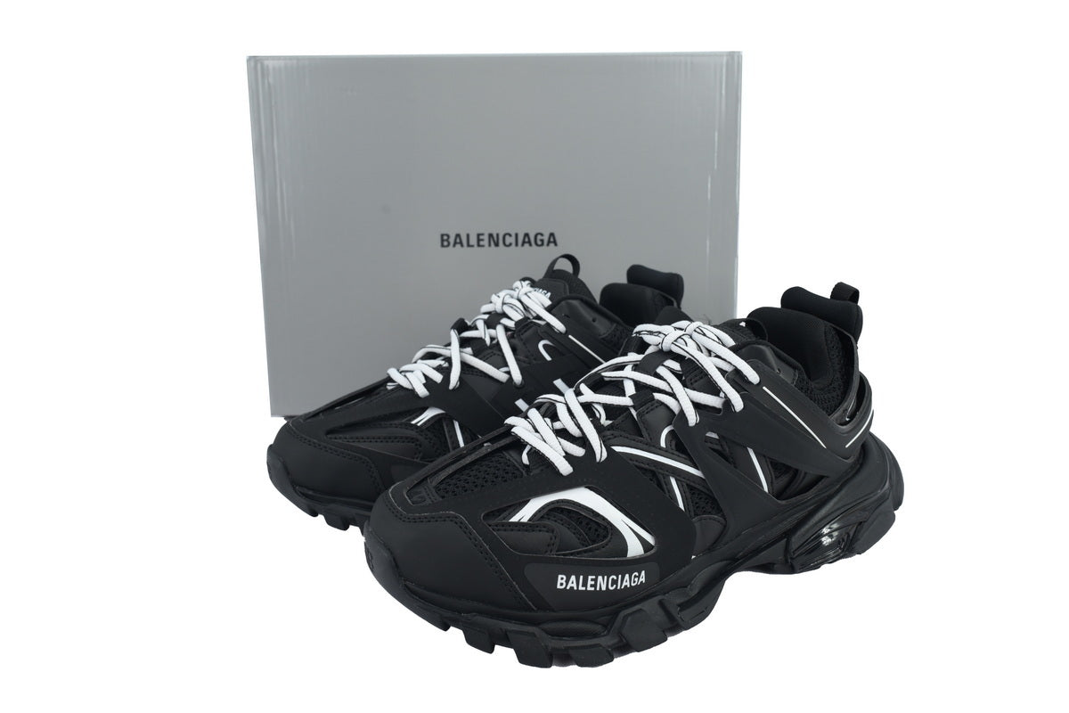 balenciaga men's shoes Track Sneakers  balenciaga runners Black and White